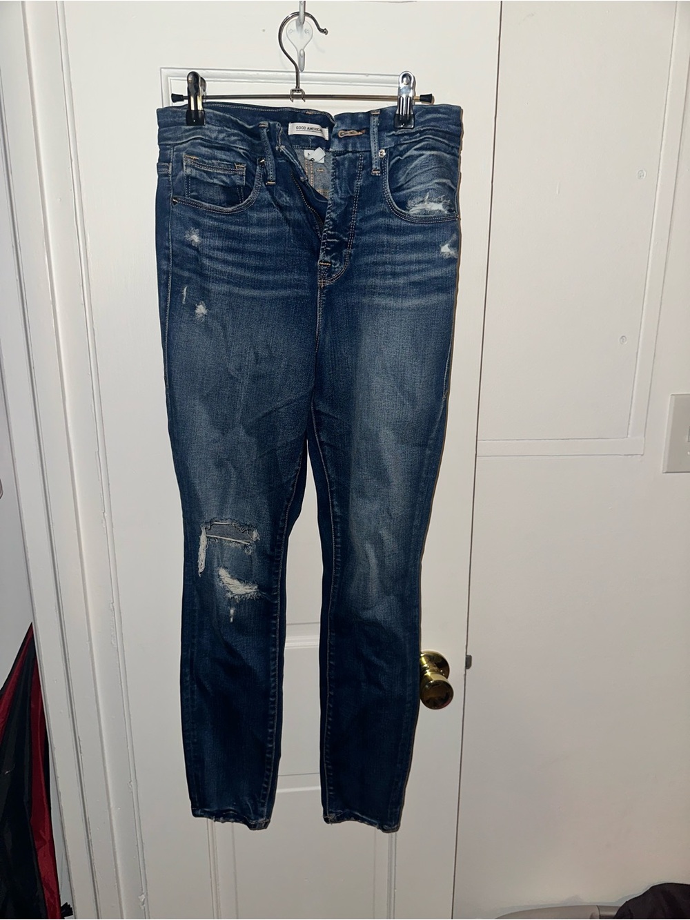 Good American, Good Legs Skinny Cropped Light Compression Jeans